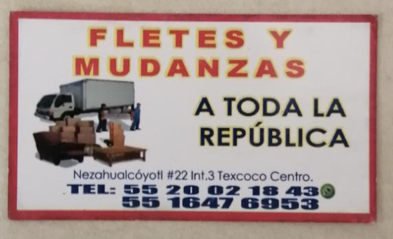 Volante original de Fletes y Mudanzas Texcoco